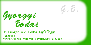 gyorgyi bodai business card